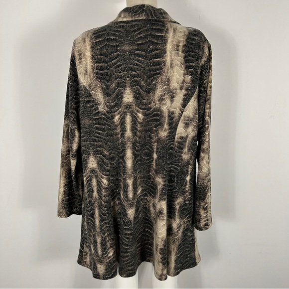 Frank Lyman Design Black and Brown Knit Cardigan - Picture 4 of 12
